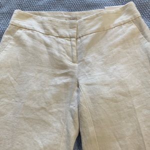 Ann Taylor Loft white linen pants. Marisa Fit. Size 00.